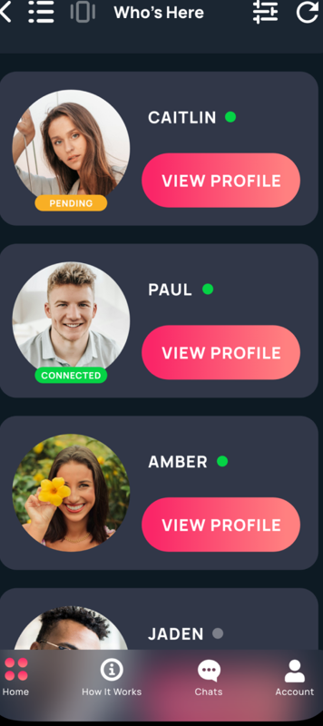 Connect Here screen 2