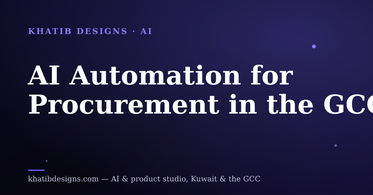 AI Automation for Procurement in the GCC