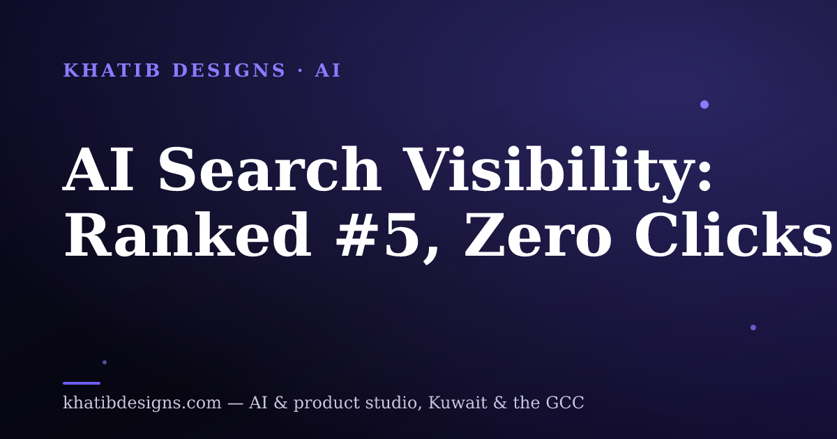 AI Search Visibility: Ranked #5, Zero Clicks