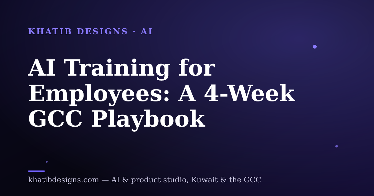 AI Training for Employees: A 4-Week GCC Playbook