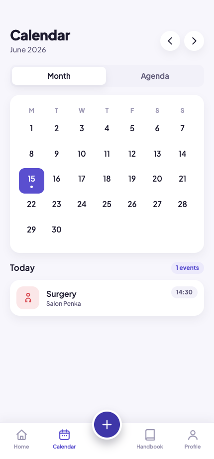eVet appointment calendar